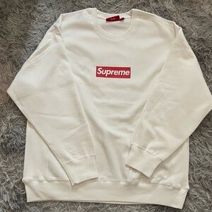 Supreme Box Logo Crewneck White/Red – Size Small
